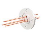 高電流 5kV - 110A 3個付き VG50 フランジ  先端ねじ加工あり